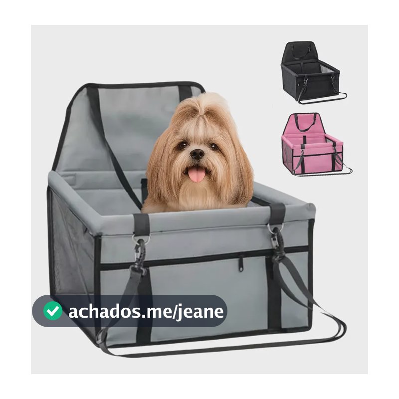Cadeirinha Assento Transporte Pet Carro Passeio Cães Gatos Cor Cinza