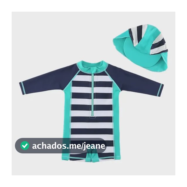 Pulpo Roupa Banho Bebê Menino Uv50+ Chapéu By Acqua Di Mare