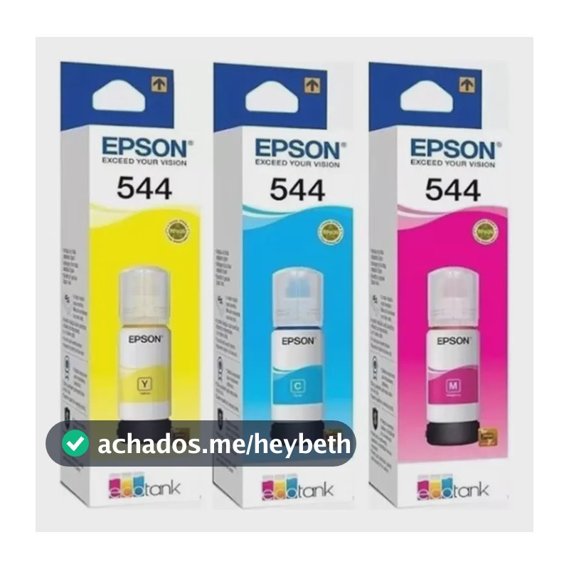 Pack 3 tintas Epson T544 cian amarela magenta 65ml