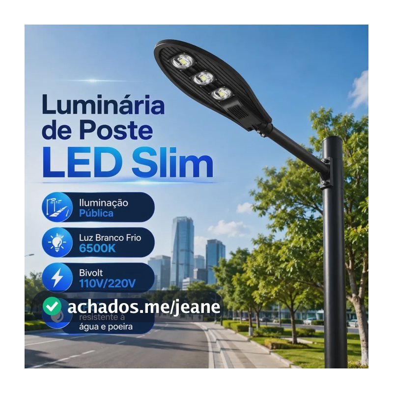 Luminária Led Para Poste 250W Iluminação Publica 6500k IP67 Bivolt
