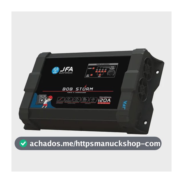 Fonte Carregador Jfa Bob Storm 120a Bivolt Inteligente Autom Preto