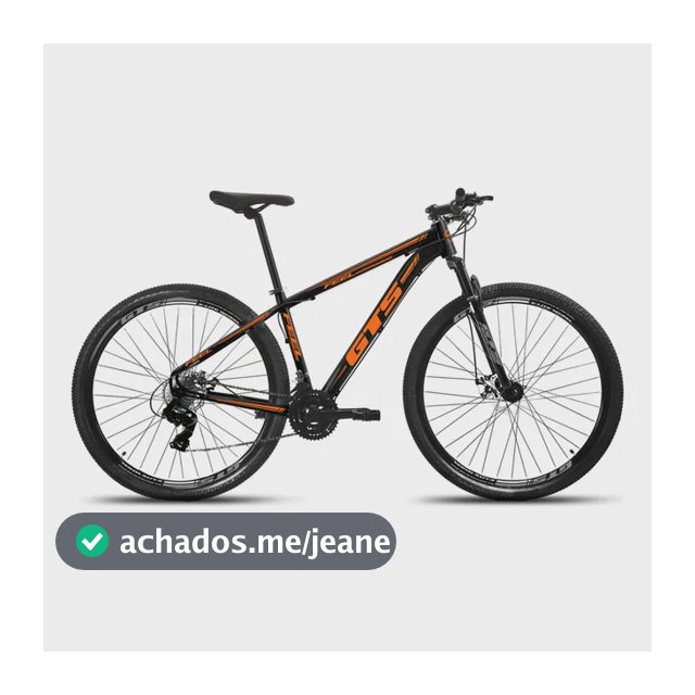 Bicicleta Mtb Gtsnew Aro 29 Com 24v Freio A Disco Preto Com Laranja 19