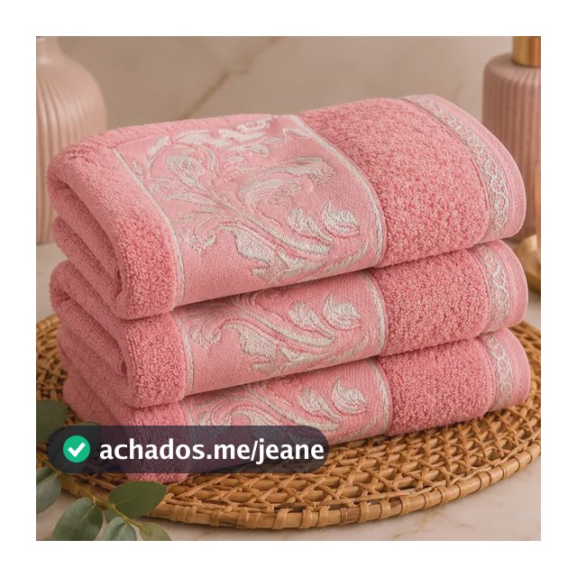 Jogo De Toalhas 3 Pçs Rosto Munique