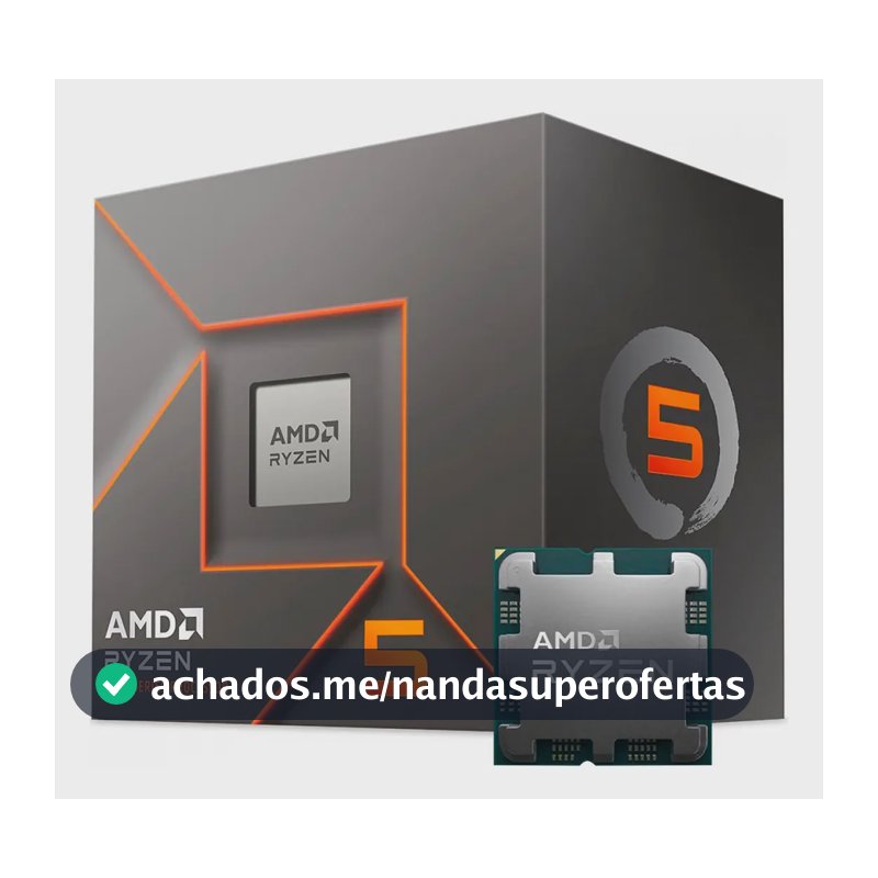 Processador gamer AMD Ryzen 5 8400F 100-100001591BOX de 6 núcleos e 4.7GHz de frequência
