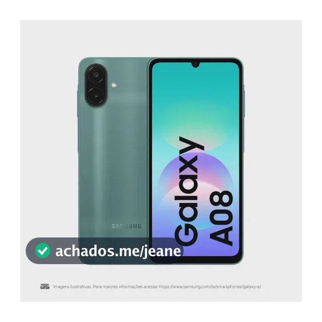 Celular Samsung Galaxy A08 128GB, 4GB RAM, 6.000mAh, 6,7" - Verde