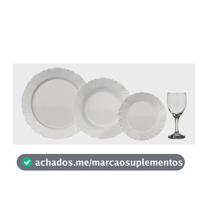 Conjunto Jantar Nadir Opaline Branco 16 Peças Vidro Temperado