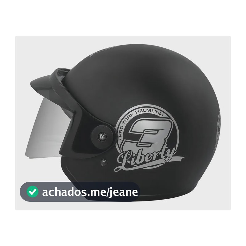 Capacete Aberto Tam 60 Pro Tork Liberty Three Preto-fosco Cor Preto Fosco