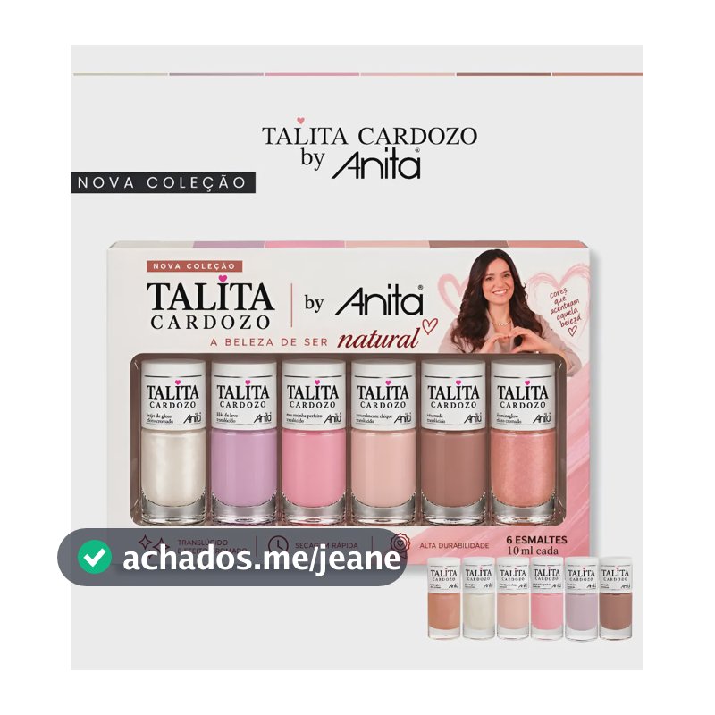 Box Personalizado Talita Cardozo - 6 Esmaltes - Anita Novas Cores