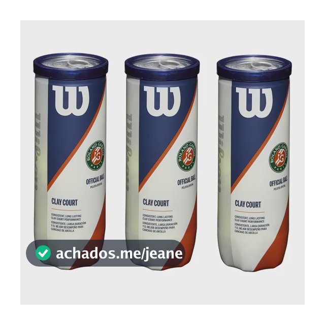 Bola De Tênis Wilson Roland Garros Clay Court - 3 Tubos