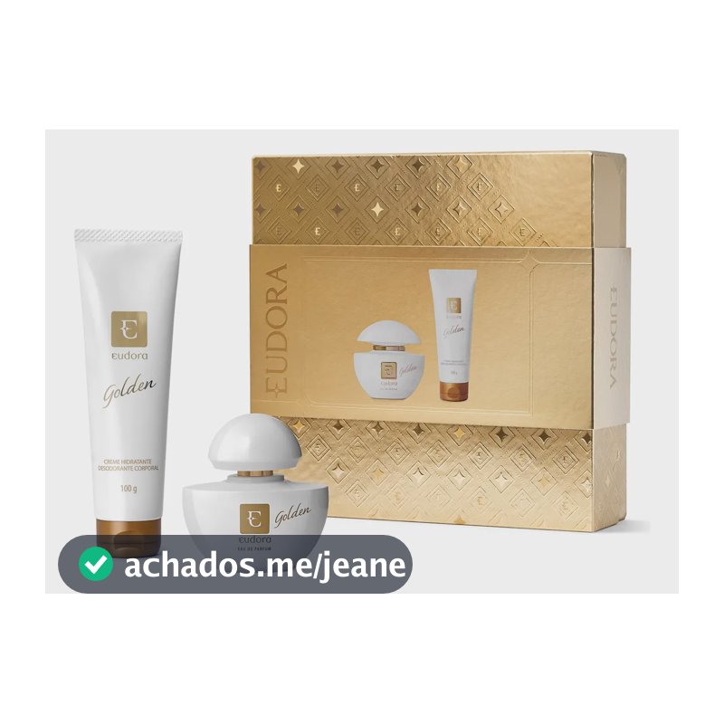 Eudora Golden Kit Presente Natal: Eau De Parfum 35ml + Creme Hidratante Desodorante Corporal 100g