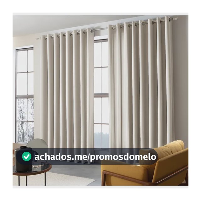 Cortina Voil Linho C/ Forro Microfibra 4,00x2,60 Quarto Sala Cor Palha
