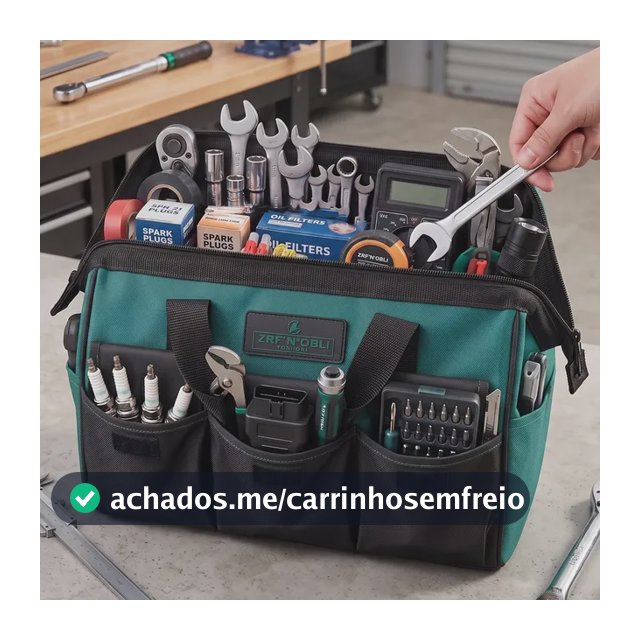Bolsa Mala Para Ferramentas Lona Eletricista Multi Bolsos Verde