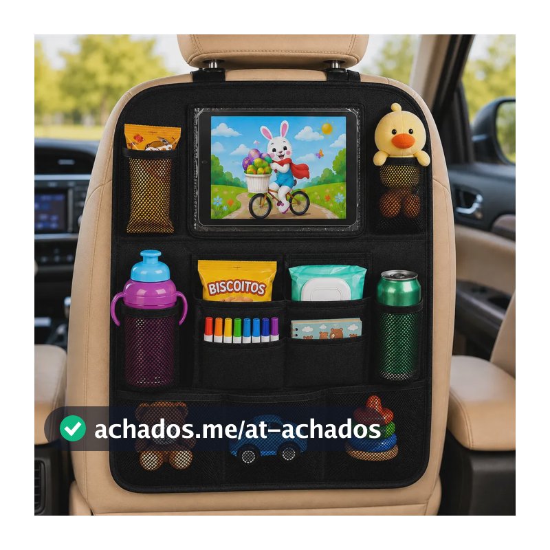 Organizador De Carro Banco Traseiro Porta Treco Tablet Bolso