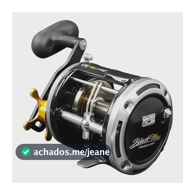 Carretilha Marine Sports Black Max 50 Direita Preta 12kg 7 Rolamentos