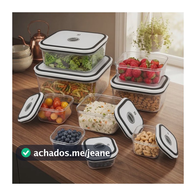 Kit 8 Potes Herméticos Plástico Transparente Electrolux
