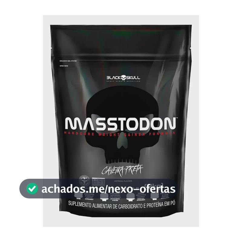 Hipercalórico Masstodon Refil 3kg Banana - Black Skull