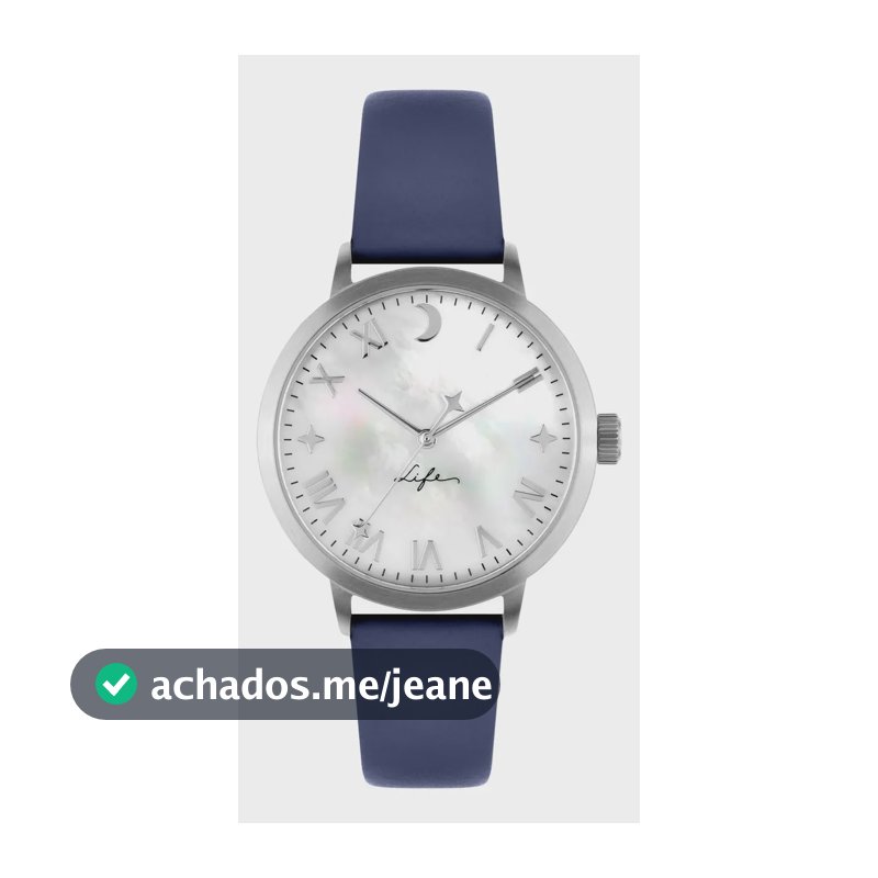 Relógio Life Lovely Feminino Couro Roxo Roxo Branco