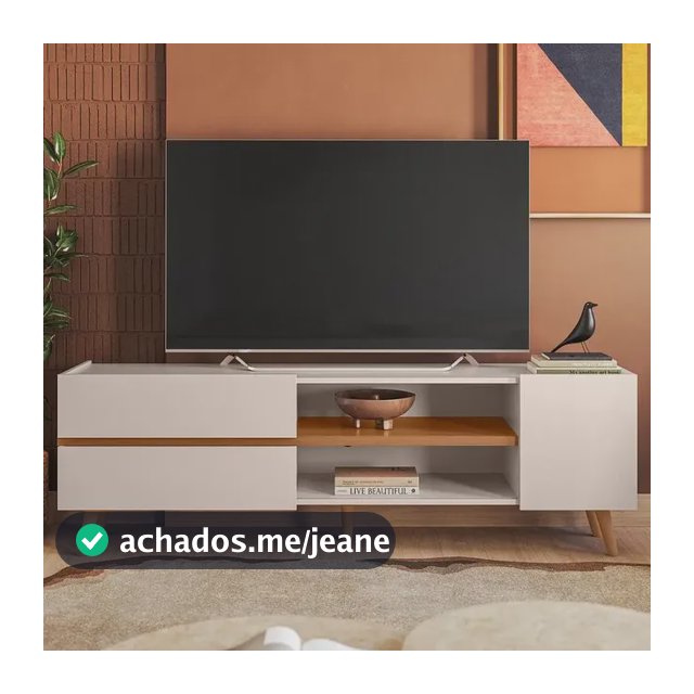 Rack Para Tv Até 65 3 Portas Purus - Colibri Cor OFF WHITE MATTE / FREJO