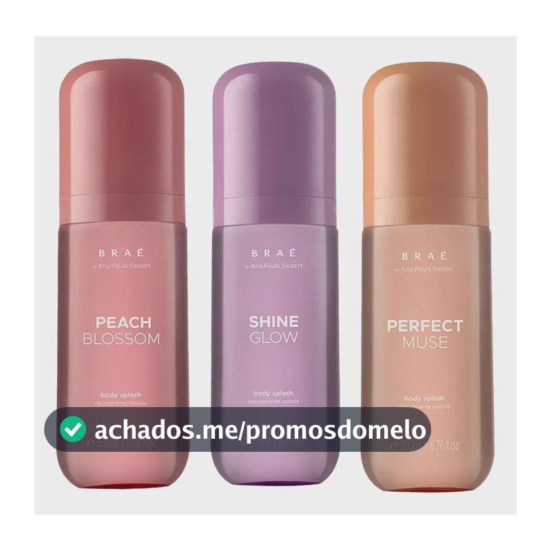 Braé By Ana Paula 3 Body Splash Peach + Perfect + Shine