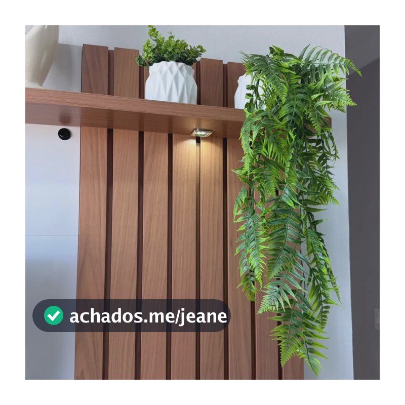 Pendente Samambaia E Eucalipto Kit 2 Vasos Com Decorativos Samambaia Verde
