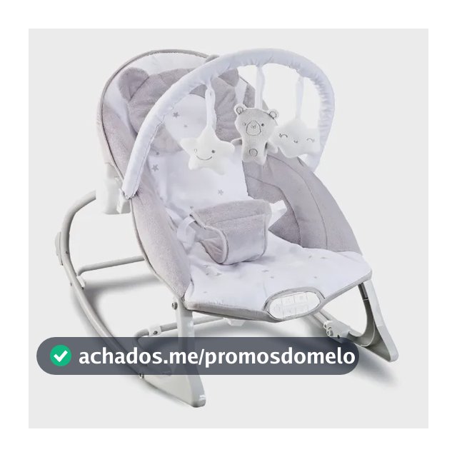 Cadeira de Descanso Musical Urso Polar Até 18kgs cor cinza e branco Maxi Baby