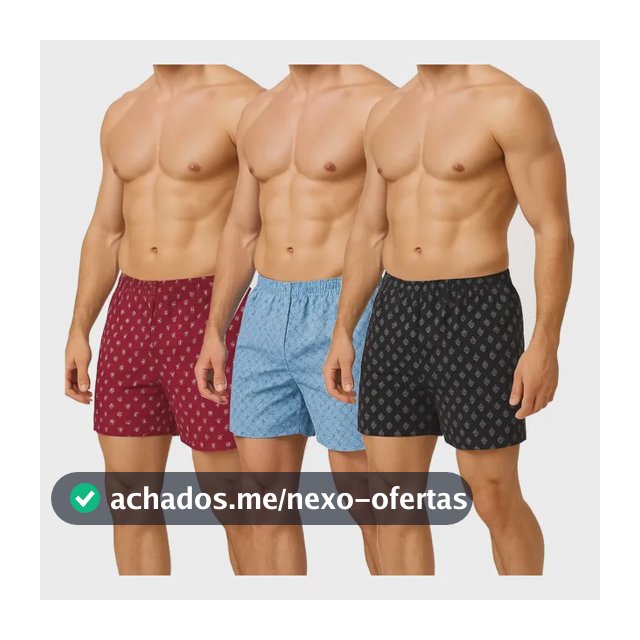 Kit 3 Pijamas Samba Canção Short Bermuda Masculino Cordoba