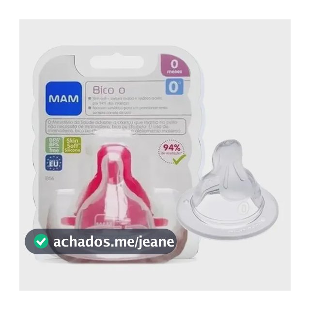 Bico Mamadeira Mam Nº0 Fluxo Super Lento 0 Mês 1 Unidade
