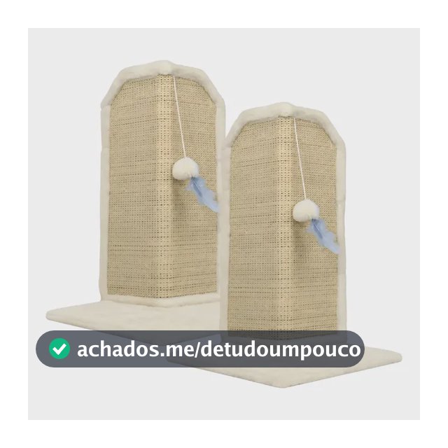 Kit 2 Protetor Canto Sofa Arranhador Sisal Gato Base Externa