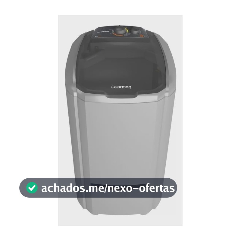 Tanquinho Lavadora Semi Automática Colormaq Ecomax Lcs 20kg Cor Prata