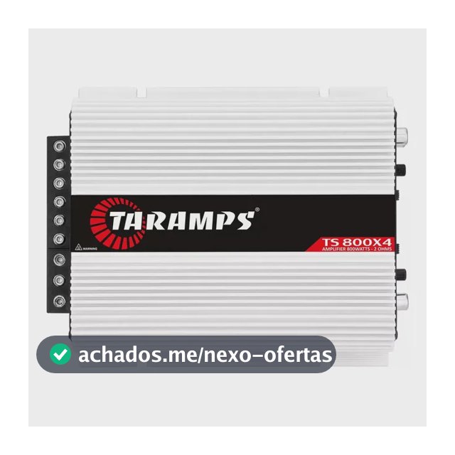 Amplificador Taramps Ts800 800w Rms 4 Canais 2 Ohms Branco