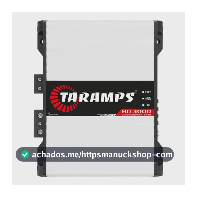 Módulo Amplificador Taramps HD 3000 3000W RMS para Som Automotivo 2 Ohms