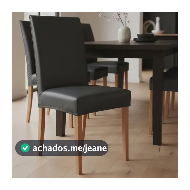Kit 4 Capas Para Cadeira Universal Couro Impermeável Preto