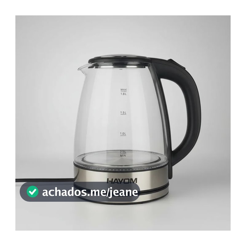 Chaleira Elétrica 1,8l 1000w Aquecimento Rápido Hayom Cromado