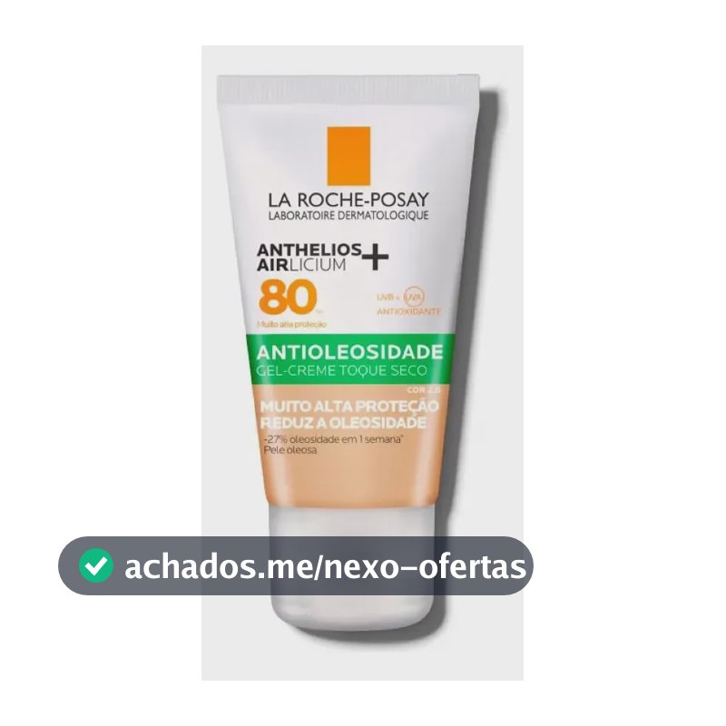 Protetor Solar Facial Antioleosidade com Cor FPS80 Controle da Oleosidade por 12h Reduz Oleosidade e Toque Seco Cor 2.0 Airlicium+ Anthelios La Roche Posay 40g
