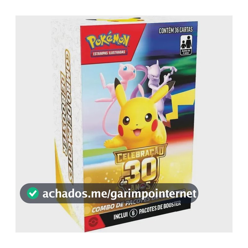 Combo De Booster Pokémon - Celebração 30 Anos Copag Português