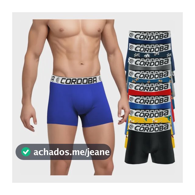 Kit 4 Cuecas Masculinas Boxer Microfibra Cordoba Sortido