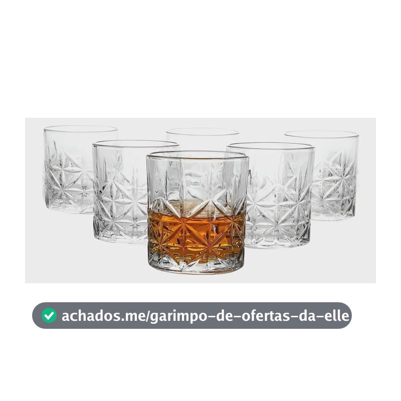 Jogo De Copos De Vidro 330ml 6 Peças Haus - Pavillion