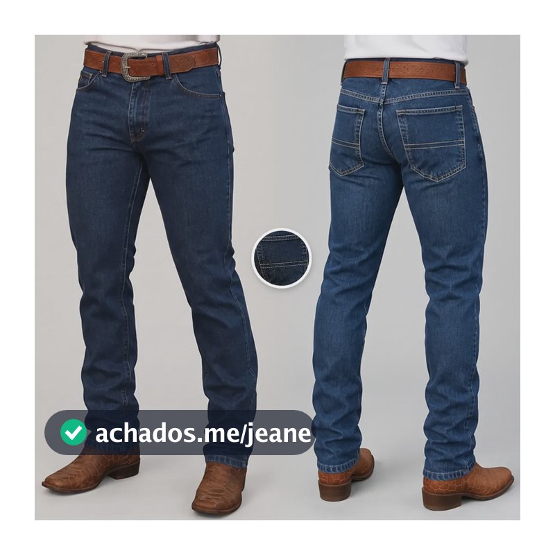 Calça Jeans Masculina Country Cowboy Rodeio Peão Fazenda Country Tradicional 46