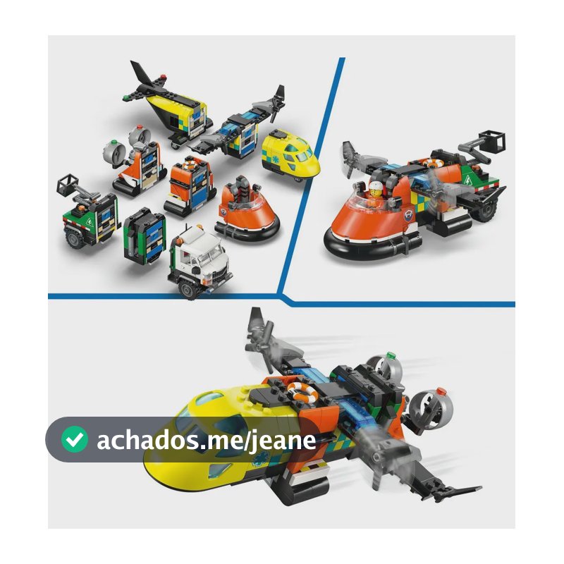 LEGO® City Remix: avião, caminhão e hovercraft 60505