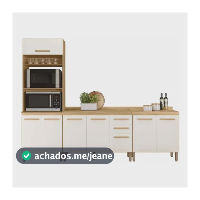Conjunto De Cozinha Aria Modulado Com 8 Portas 2 Gavetas