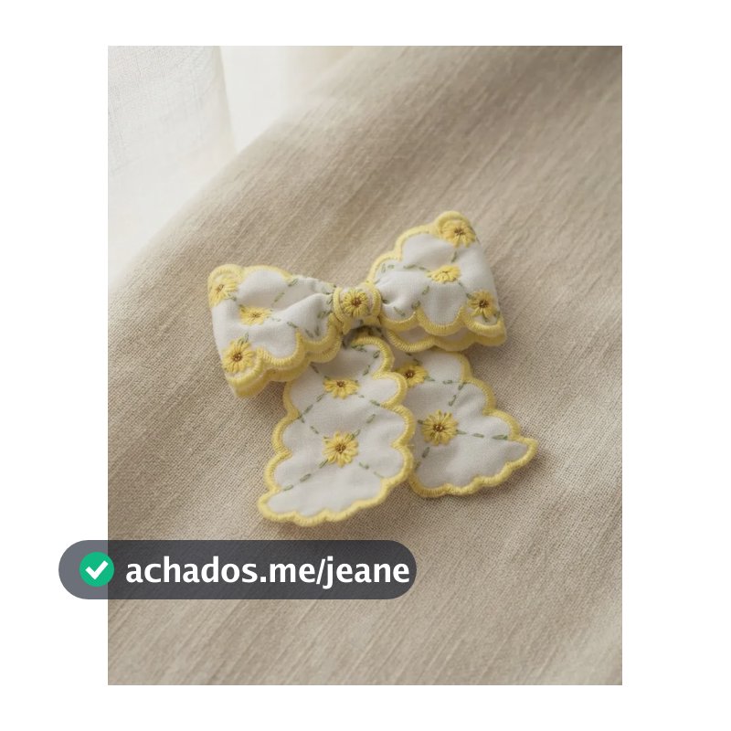 Presilha De Cabelo Laço Madeleine Ca Atelier Amarelo