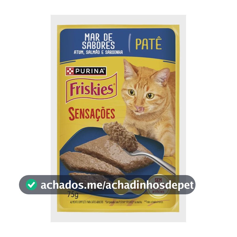 Patê Gatos Adultos Mar de Sabores Friskies 75g - 15 unidades
