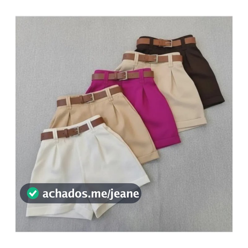 Kit 2 Shorts Feminino Alfaiataria Social Cintura Alta Preto/bege Gg 44