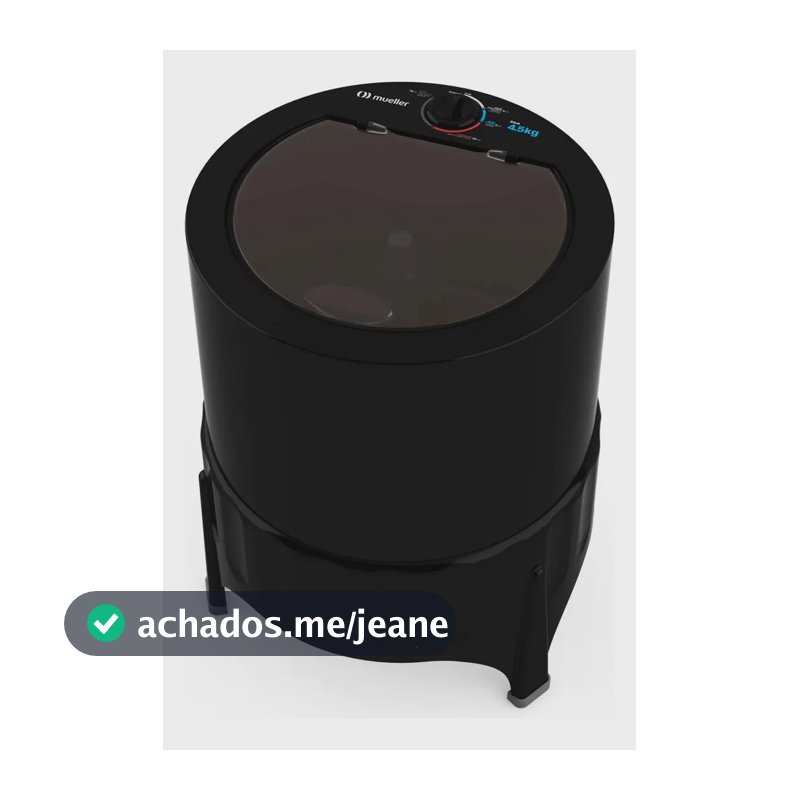 Tanquinho/lavadora Semiautomática Mueller Plus 4,5kg Cor Preto