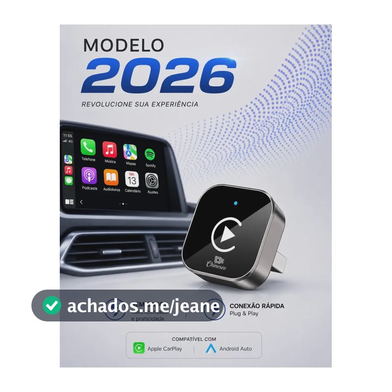 Carplay Adaptador Sem Fio RB Smart slim USB / USB-C Android Auto 2 Em 1 Slim E Potente