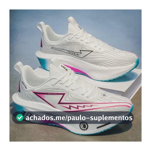 Tênis De Corrida Esportivos Confortáveis Com Suporte De Placa De Carbono Branco Geométrico 41