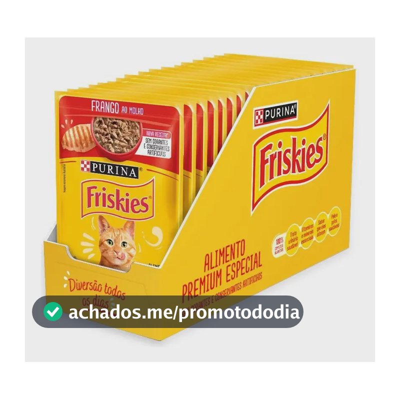 Ração Úmida PURINA FRISKIES para Gatos Adultos Frango ao molho 85g - com 15 unidades