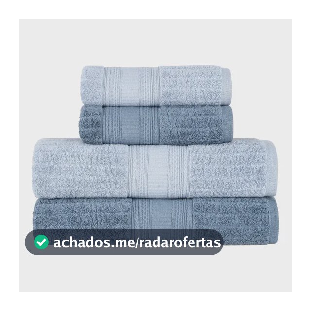 Jogo De Toalhas Buddemeyer Atena Fio Penteado Banho Azul/azul Claro 4 Peças
