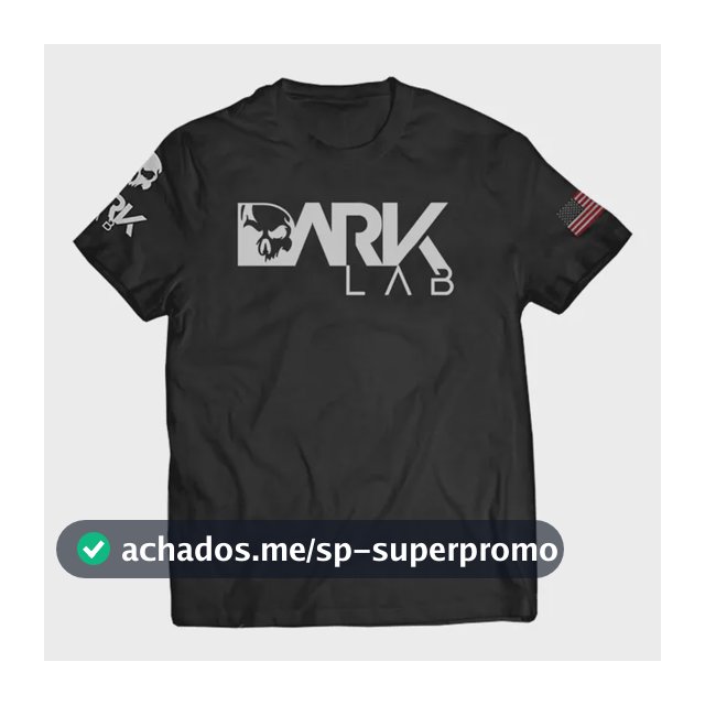 Camiseta Dry-fit  Preta Caveira Unisex Dark Lab