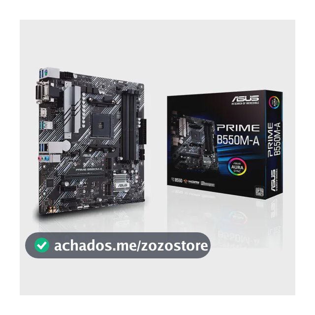 Placa-mãe Asus Prime B550m-a Amd Am4 Ddr4 90MB14I0-C1BAY0 Cor Preto
